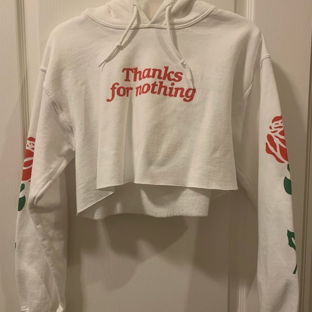 “Thanks for Nothing” Cropped Hoodie